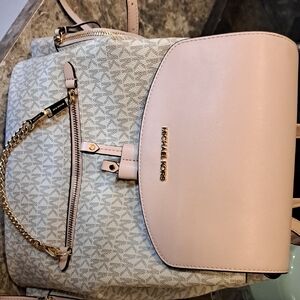 MICHAEL Michael Kors Blush and Gray Backpack